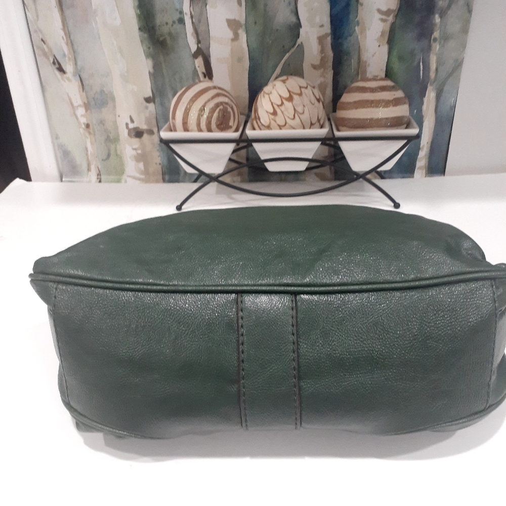 Dana Bachman hunter green and gold satchel - Picture 10 of 13